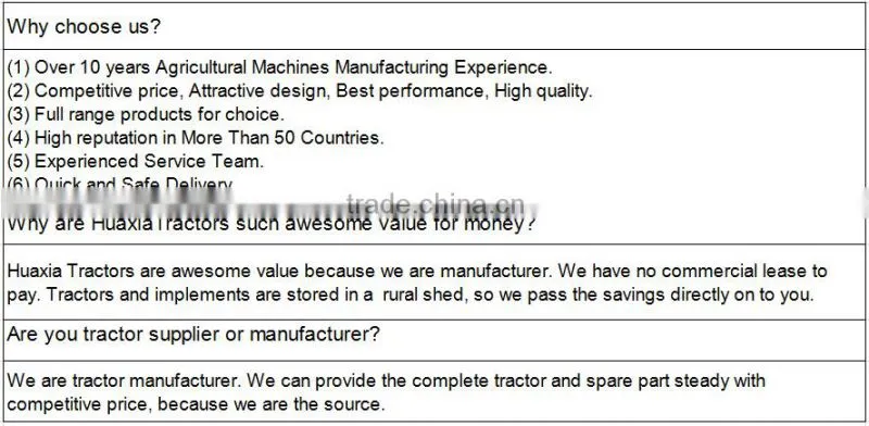 HUAXIA Hot-sale High quality kubota tractor prices from china