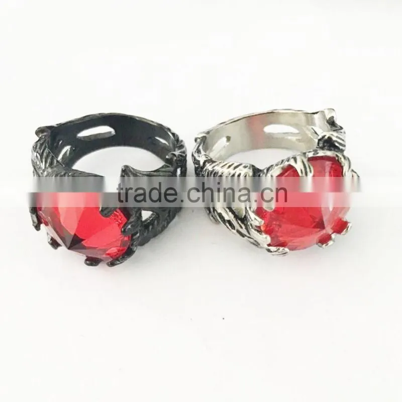 Jingli Jewelry silve color blue evil eyes skull rings for women (HS-113)