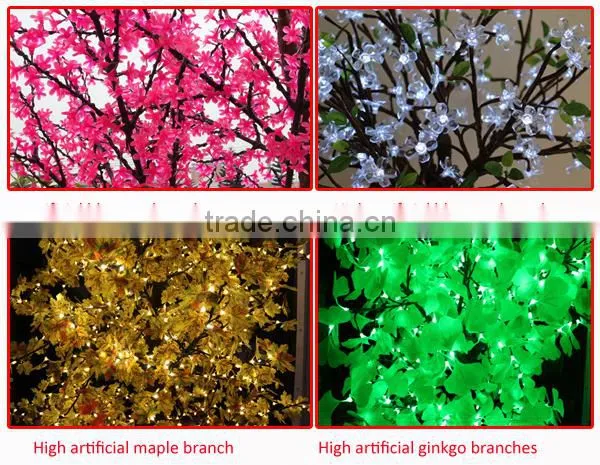 Green double flower light up artificial tree decoration