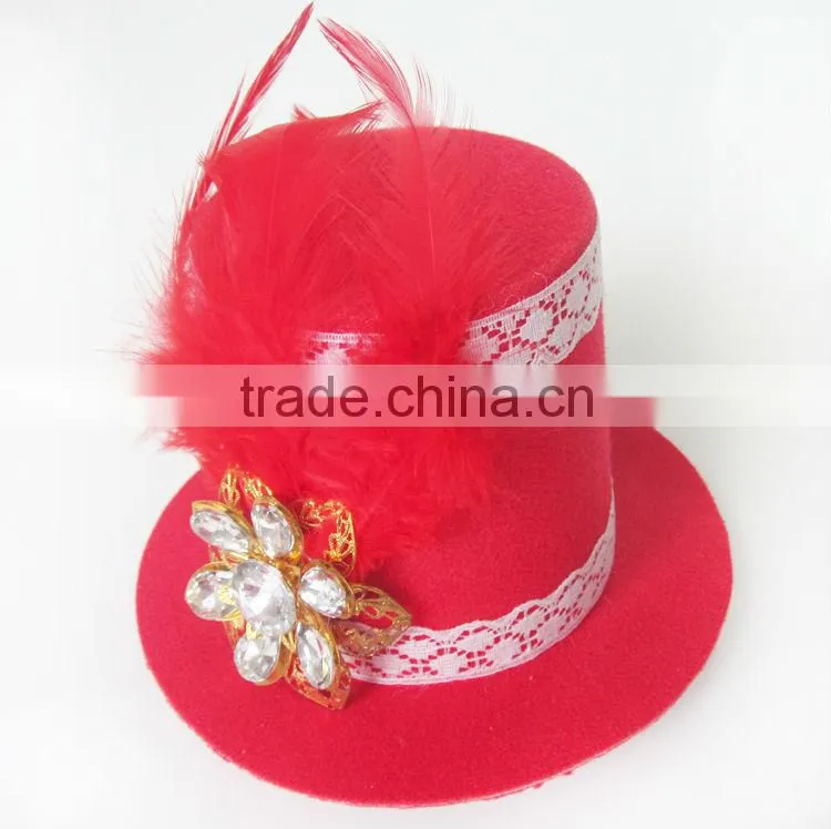 MYLOVE red fascinator clip 9cm hat hair fascinators MLGM051