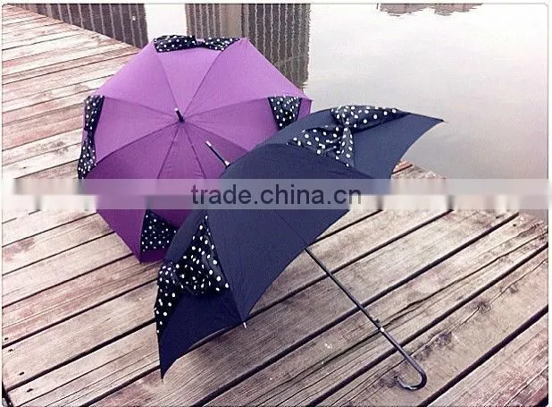 Fashion Wedding umbrella favor ,straight umbrella with Butterfly knot