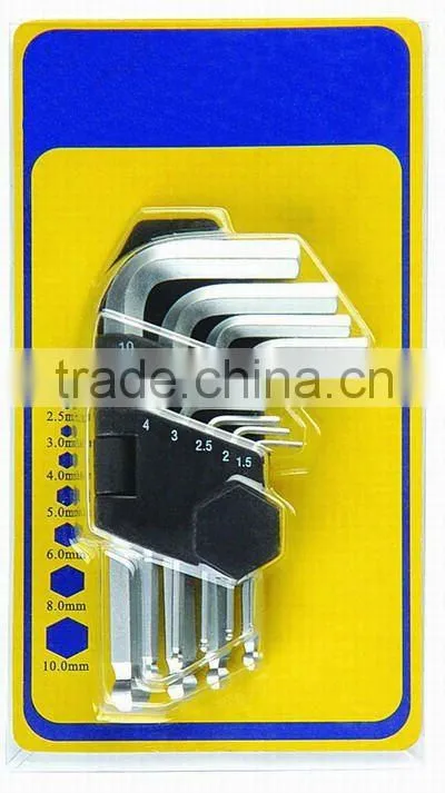 The High Quality and The Hot Sale BH9001C 9PCS Ball Head Hex Key Wrench Set