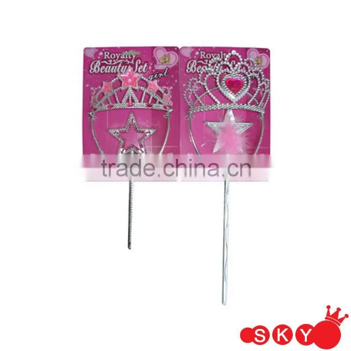 Fashion Princess Crown and Wand Princess toy set Promotional toy for Chrismas Beauty toy set
