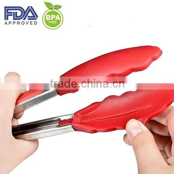 Good grip silicone oven tongs/ice tongs/food tongs