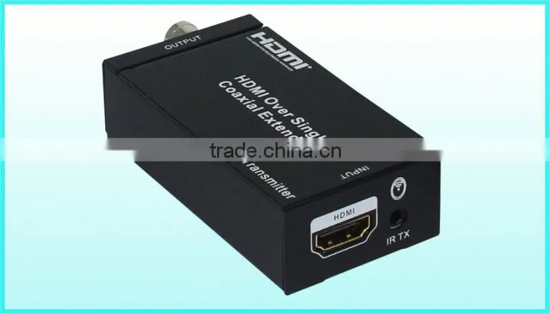 Professional HDMI extender over coaxial cable with IR control, 100meters