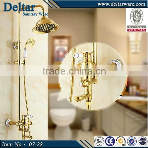 Designer bathroom shower cold hot water mixer, Nice Sell Fashion With High Quality Golden Shower Mixer