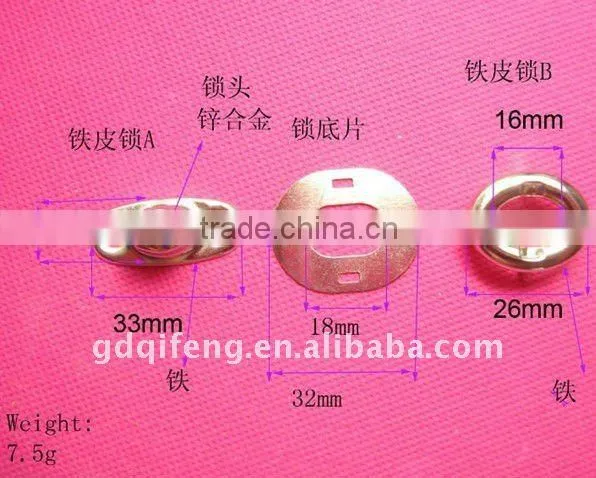 India market top sell item iron bag lock 9972#