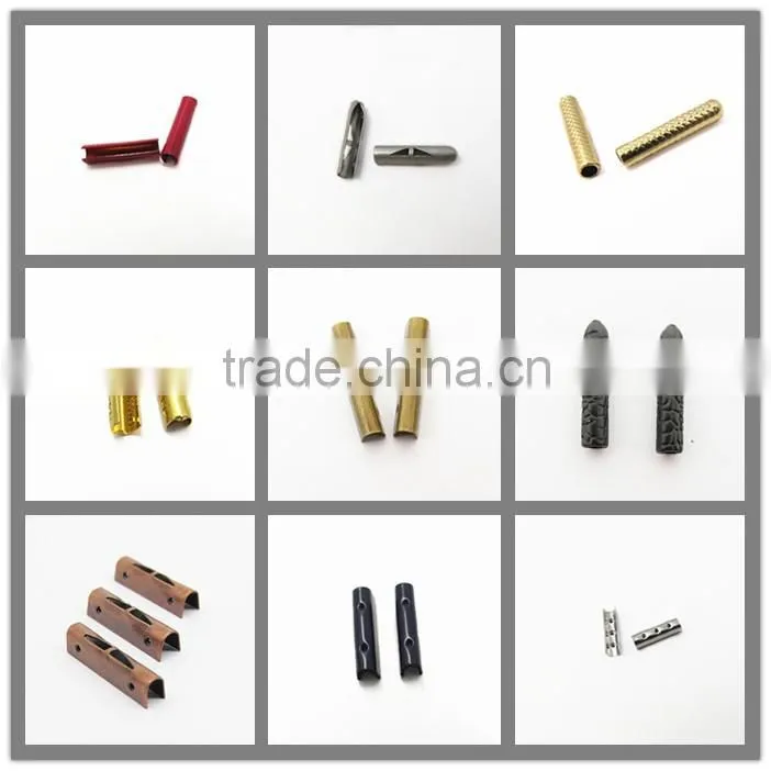 13mm Gold Metal Shoe Lace End Caps And Metal Aglet