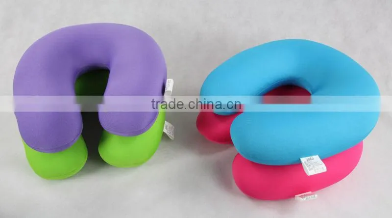 Spandex fabric solid color u shape microbeads pillow