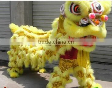 Traditional chinese new year decoration classic high quality yellow lion costume wholesale