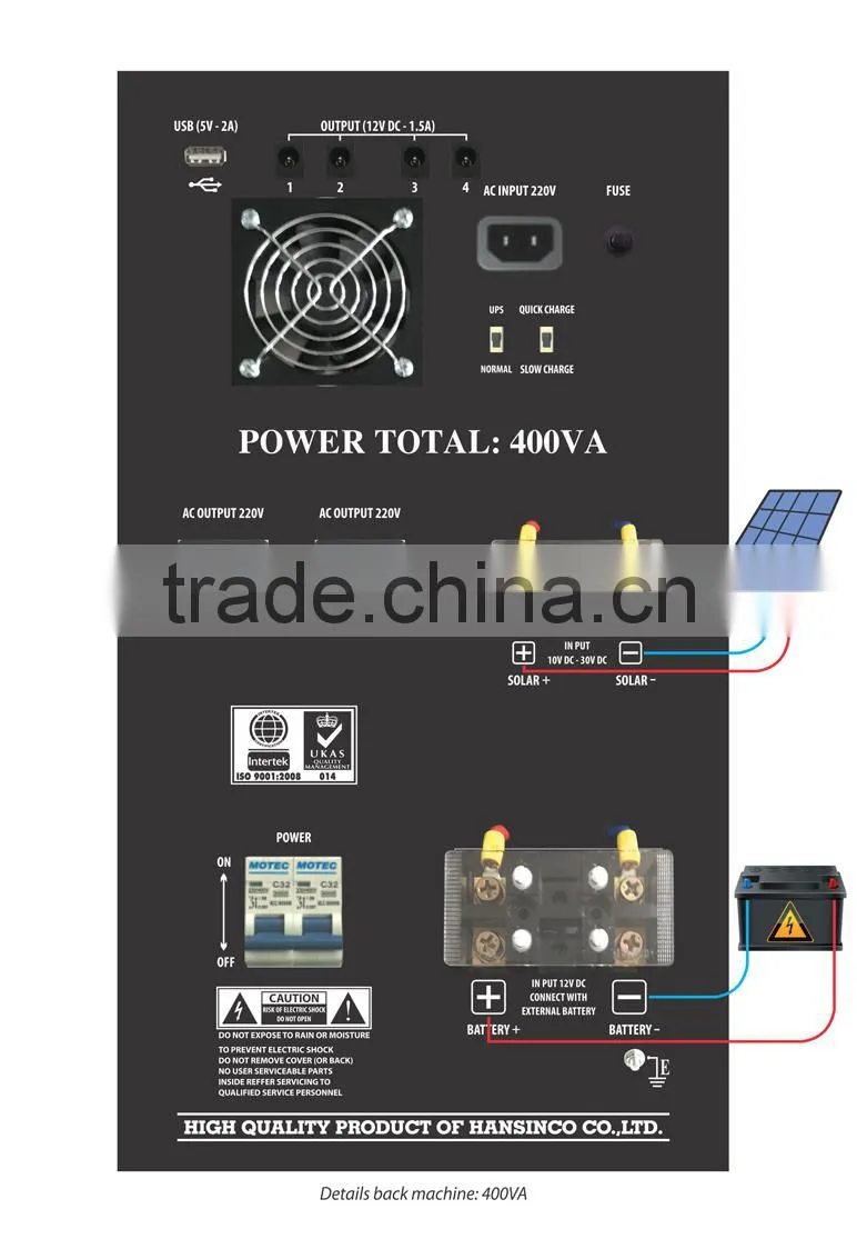 Pure Sine Wave Solar Power/Energy Inverter/ panel SPI-600x