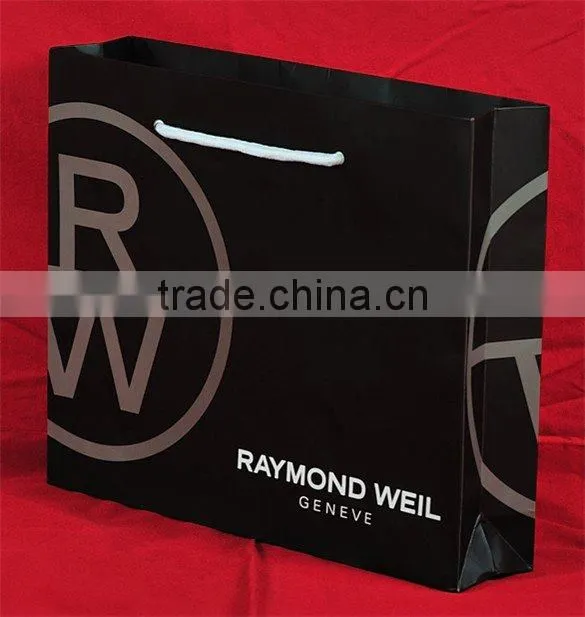 2014 newest eco-friendly coated paper shopping bag for shoes and clothes with matt lamination