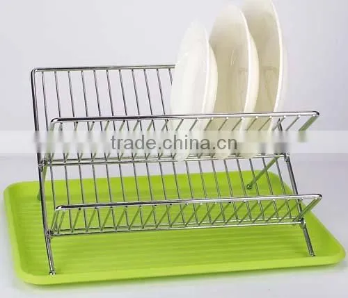 X-shape metal dish rack palte drainers