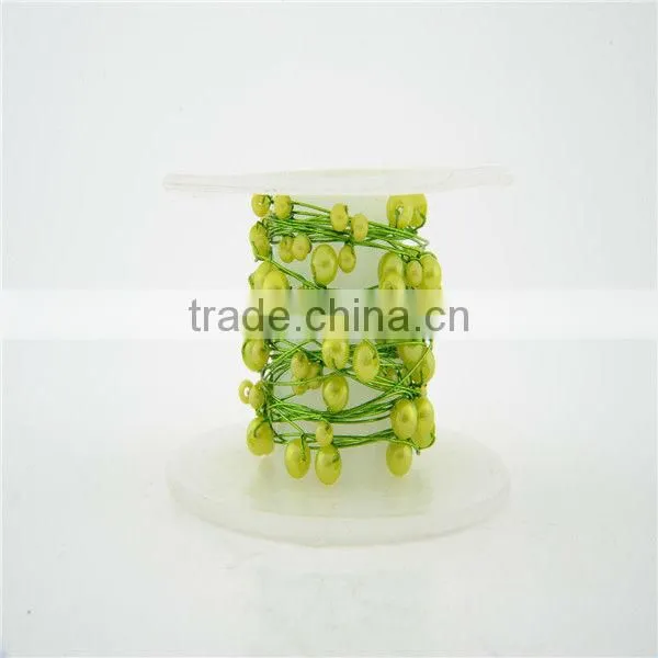 Craft Metal wire with pearls,craft pearl on reel wire