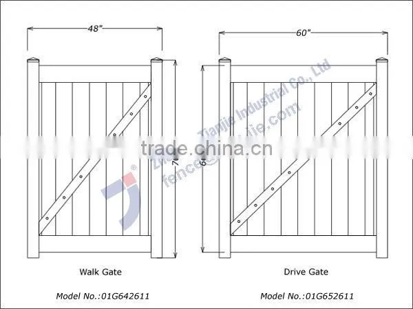2" x 6" or 1.5" x 5.5" PVC Slat for Fence