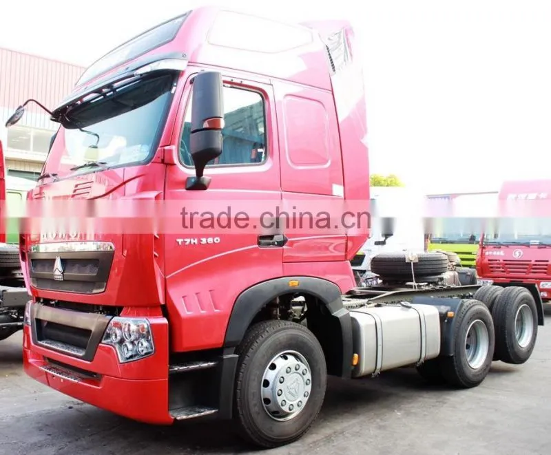 SINOTRUK HOWO T7H 6X2 440HP Euro4 MAN Engine Tractor Head Truck with Rear Axle Lifting