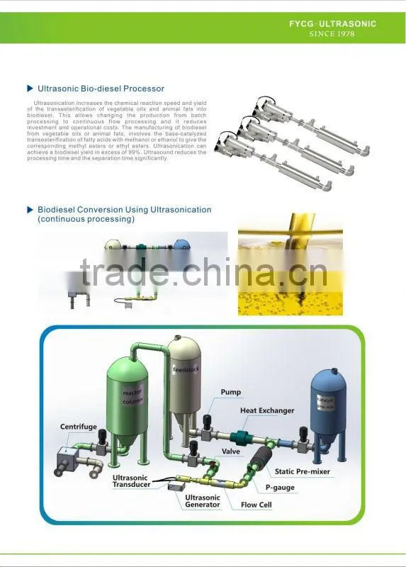 Pipeline sonochemisitry equipment