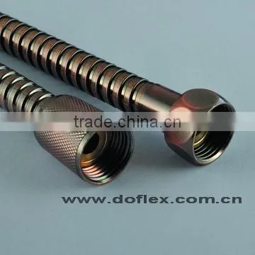 Red bronzed shower hose/ACS approved & according to TUV