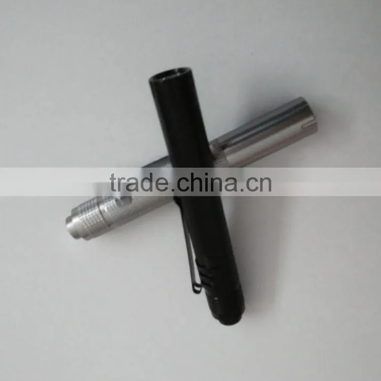 AAA Battery LED flashlight pen style light cheap led flashlight with pocket holder