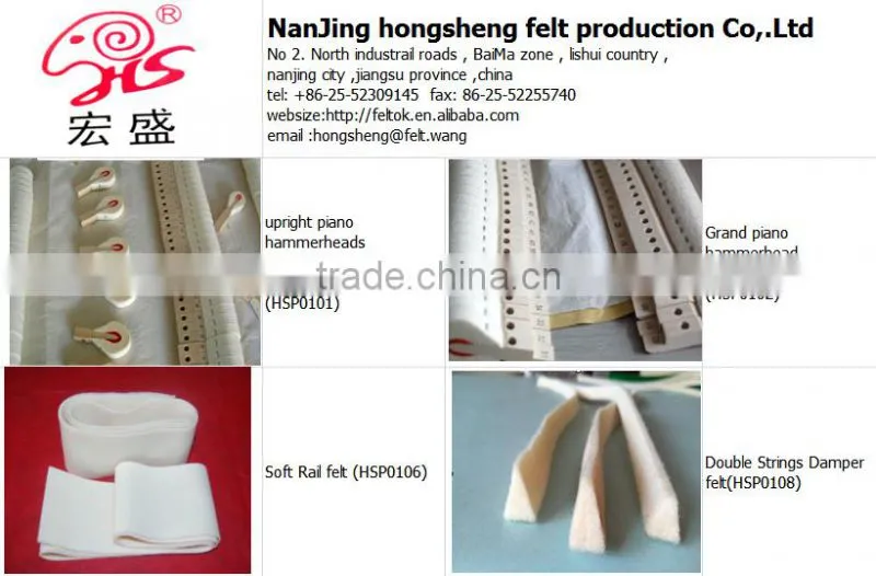 china suppliers piano triangle felt belt