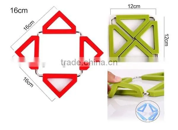 silicone stainless steel placemat trivet table mat heat resistant for bowl plate cup