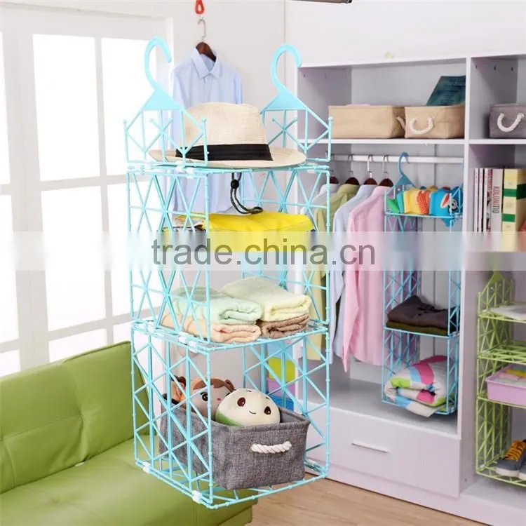 DIY Plastic Hanging Storage Organizer