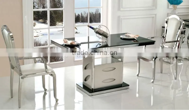 TH354 Modern Furniture Luxuy Black Kitchen Tables Sets