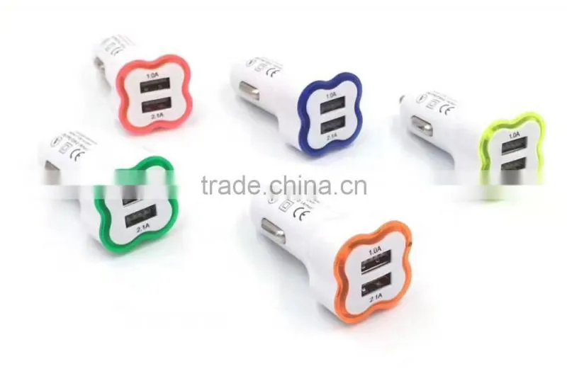 Double USB ports Wholesale Quick Charging Universal Car Charger