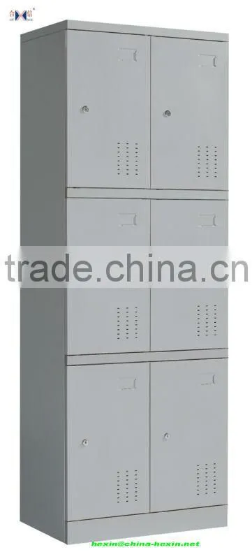 KD design 6 door clothing steel locker/wardrobe for sale