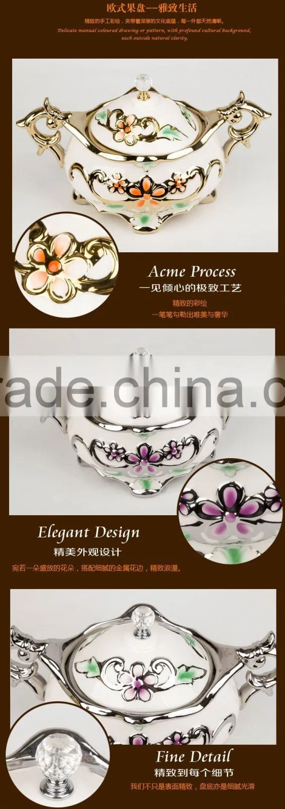 Hot Sale 31*16*18.5cm bulk ceramic ashtray with lid