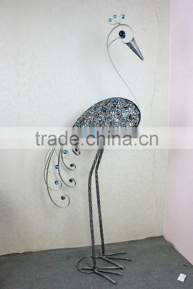 Metal peacock garden decoration