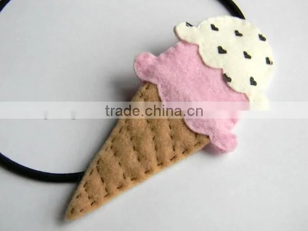 2017 New fashion hot plain elastic custom ice cream Indian cheap wholesale make felt disposable headbands for teen girls hair