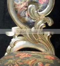 High back silver leaf with fabric furniture