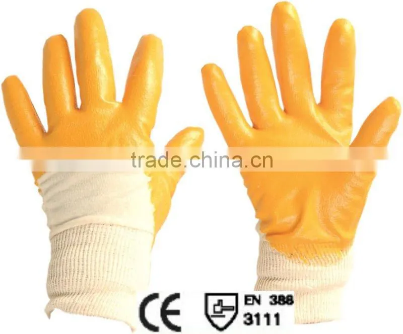 Widly used nitrile coated oil resistant work glove
