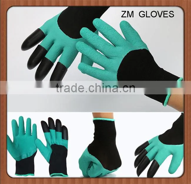 ABS Plastic Garden Digging Genie Gloves with Claws