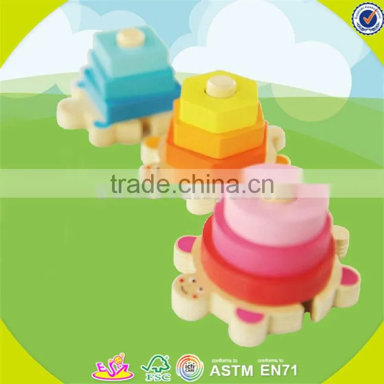 wholesale kids geometry wooden blocks game fashion children wooden blocks game best sale baby stacking toy W13E063