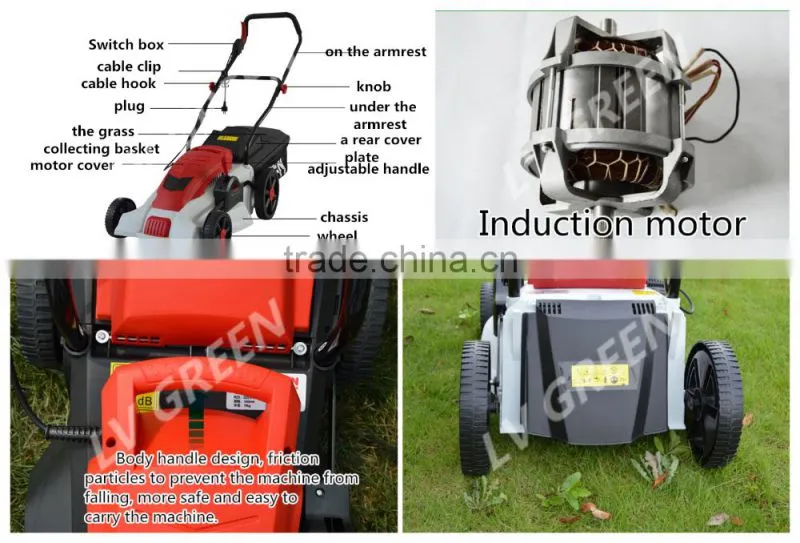 high power rechargeable golf mower with low noise