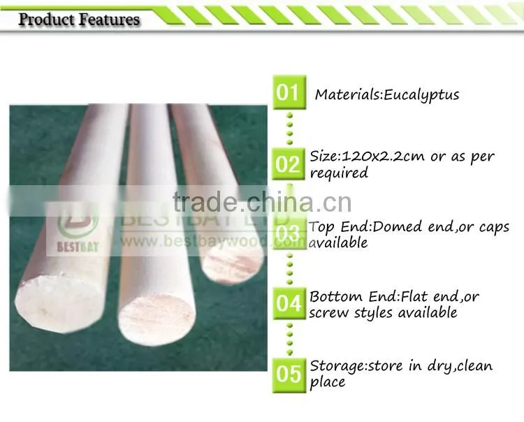 Hot sale natural wooden stick for mops