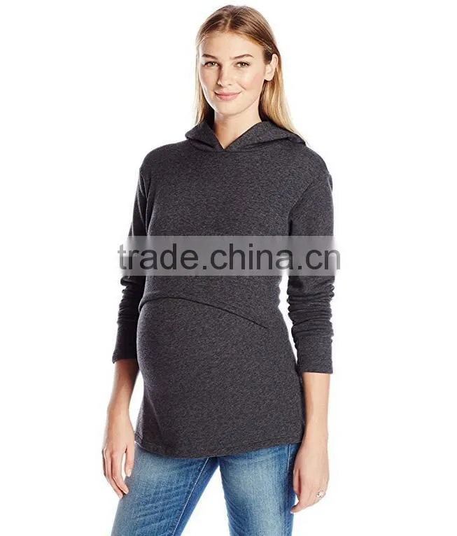 Maternity Apparel Delivery Blouse Fashionable Top Quality Nursing Fleece Cotton Heavyweight Maternity Hoodie 5xl