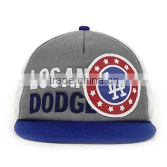 5 Panels Embroidered Patch Flat Brim Trucker cap / hat