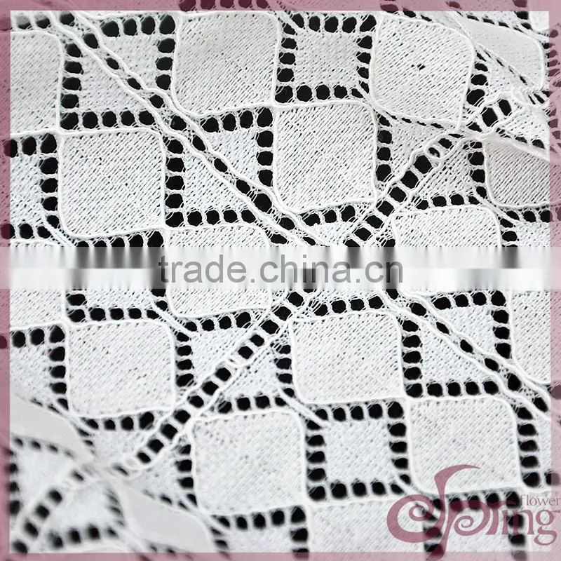 Pink/blue metallic tricot knitting wholesale african fancy lace fabric for dress/ tops