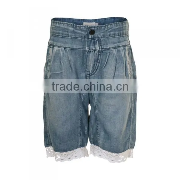 2014 new skinny sexy frayed ribbed jeans shorts women