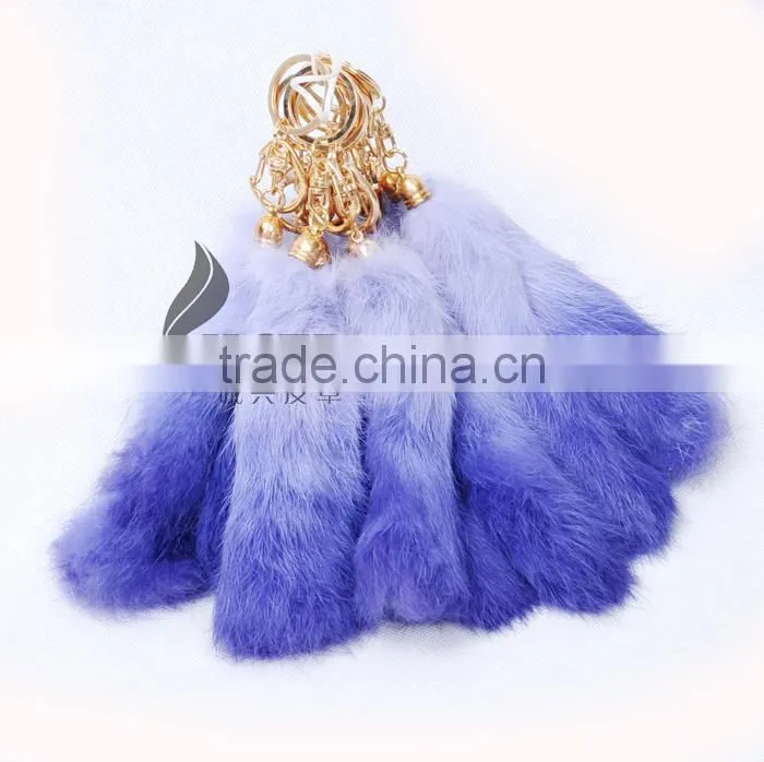 CX-R-39C Cheap Promotional Fancy Rabbit Fur Key Chains