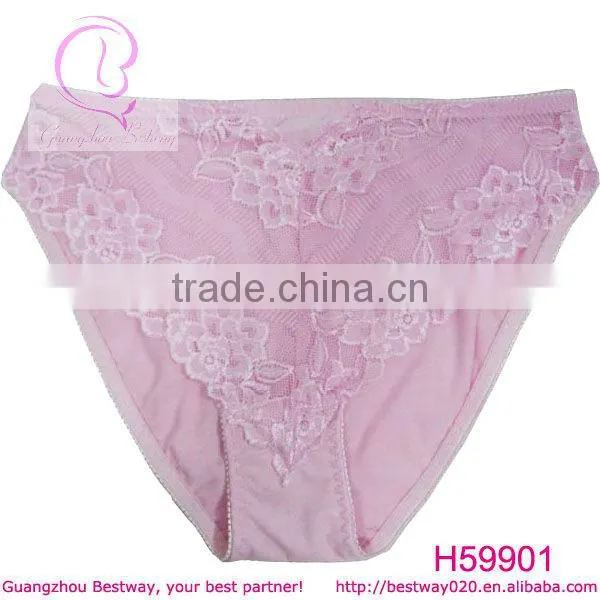 Soft cotton underwear with lace for ladies