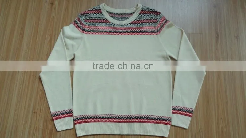 High Quality Men's Autumn Pullover Sportwear Knitted Jumper Crewneck Jacquard Sweater Men Pullover sweater