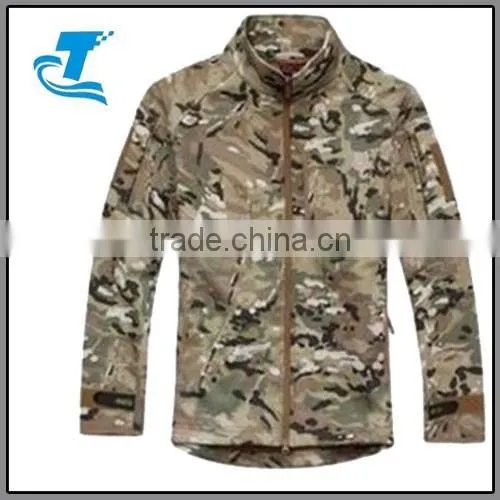 hot sale breathable camouflage hiking wear men sharkskin jacket