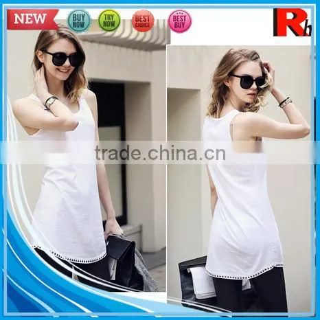 Alibaba china fitness cheap plain gym bodybuilding long tank tops for women with wholesale price