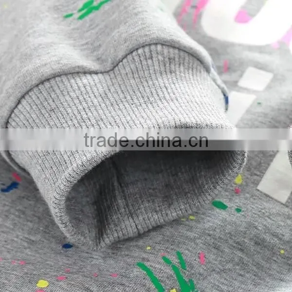 high quality pullover long sleeve t shirt children sports clothes sets