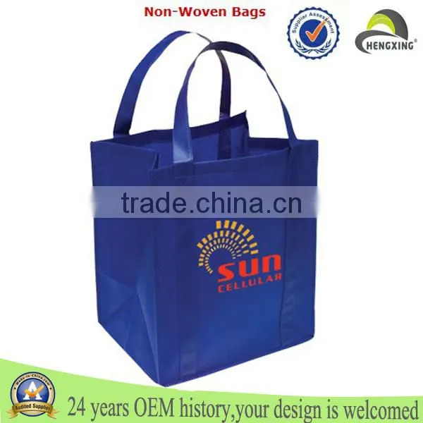 Best selling supermarket reusable personalize cheap customized folded non woven shopping bag