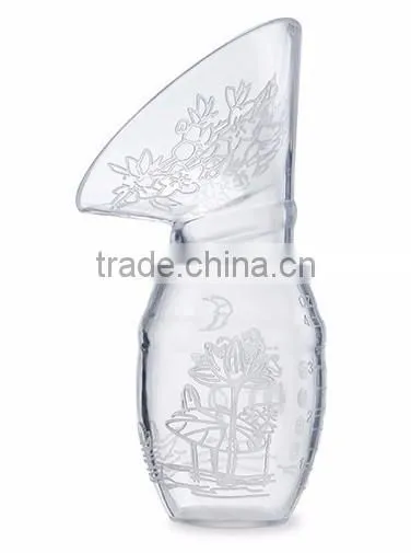 New Silicone Breastfeeding Pump/Milk Pump Suction Bottle/Breast milk pump with lid